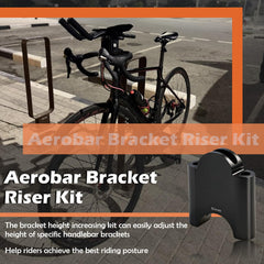 Kefly Aerobar Bracket Riser mounted on 31.8mm base bars for Profile Design compatibility.