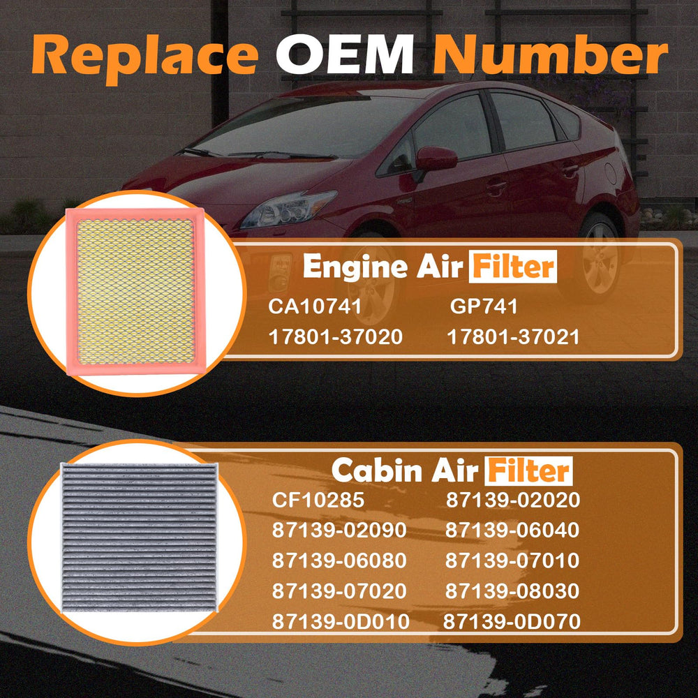 Kefly dual protection filter kit showing engine and cabin filters together.