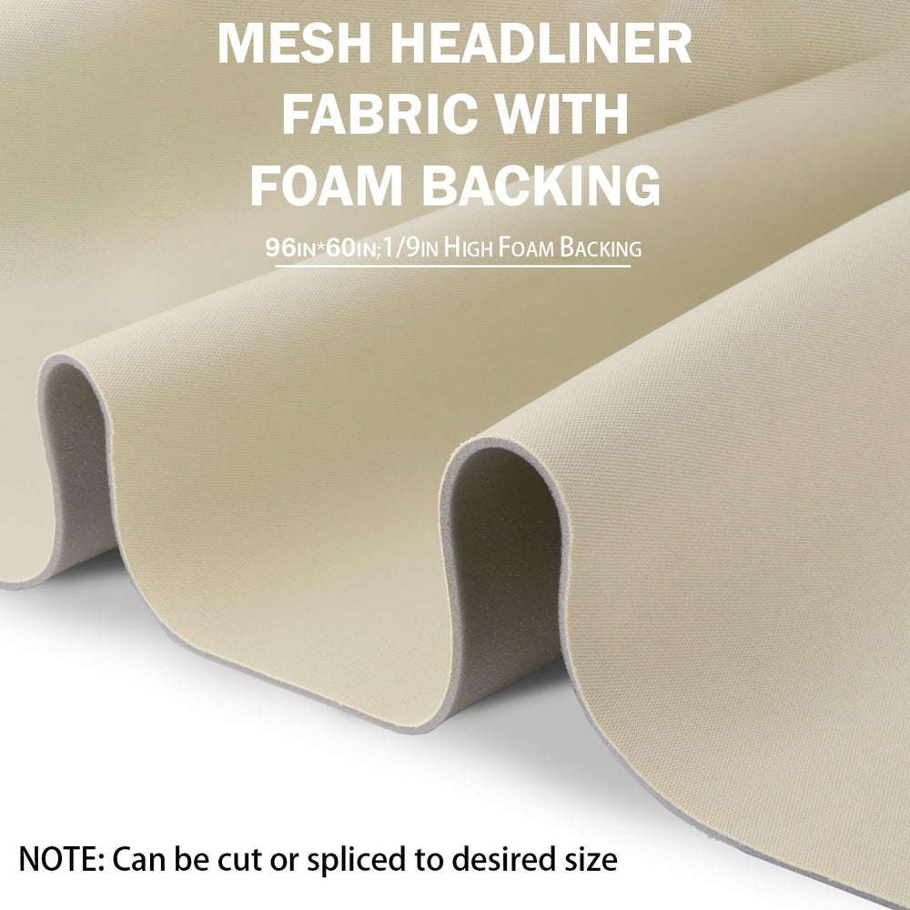 Kefly headliner foam backing detail highlights durable support to prevent sagging