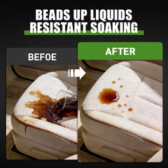 KEFPO leather and vinyl-safe protector applied to interior surfaces for color-safe protection.