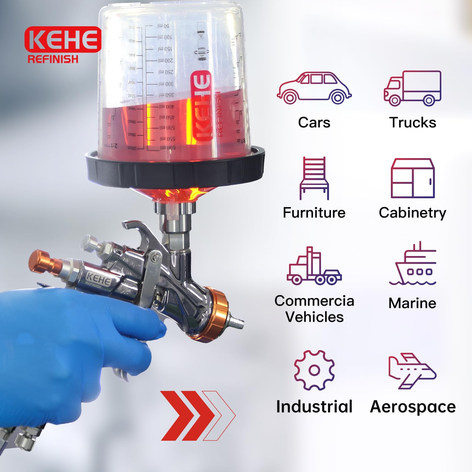 KEHE Refinish adapters to fit most spray guns