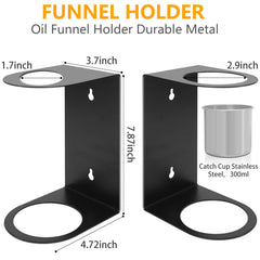 KEHOSTAR funnel buddy storage rack securing large funnels in a compact space.