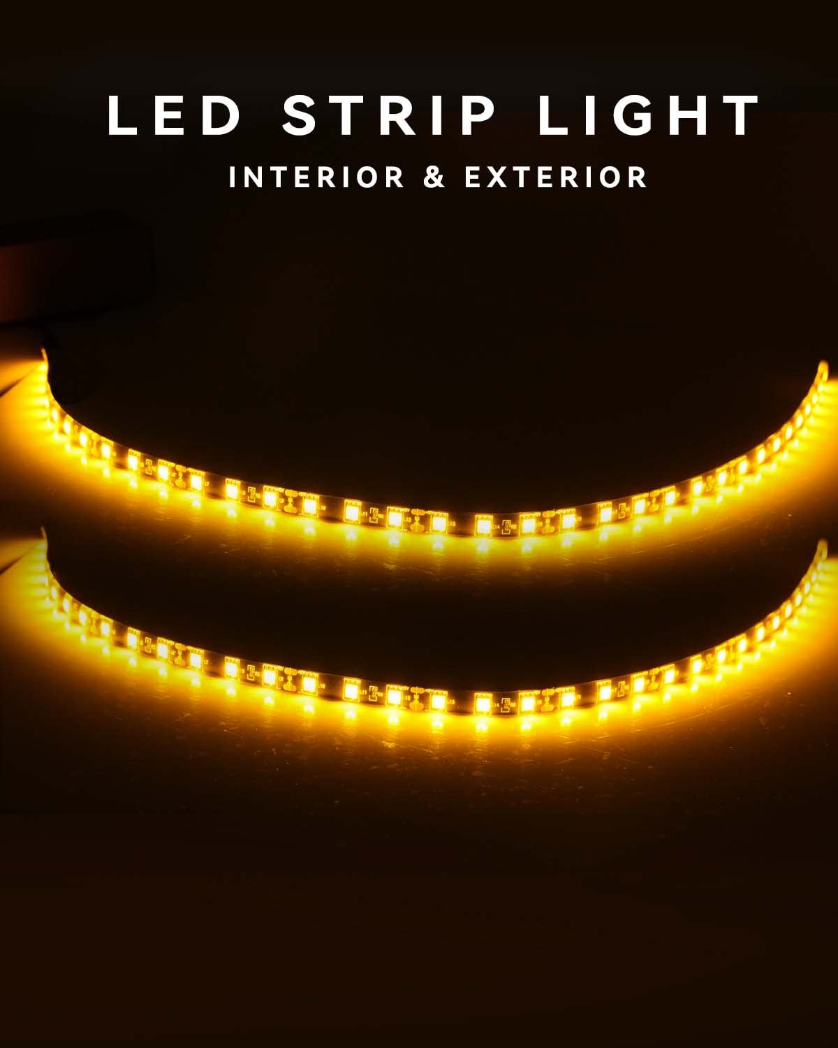 Keiurot 4-pack amber LED strips for versatile multi-location lighting.