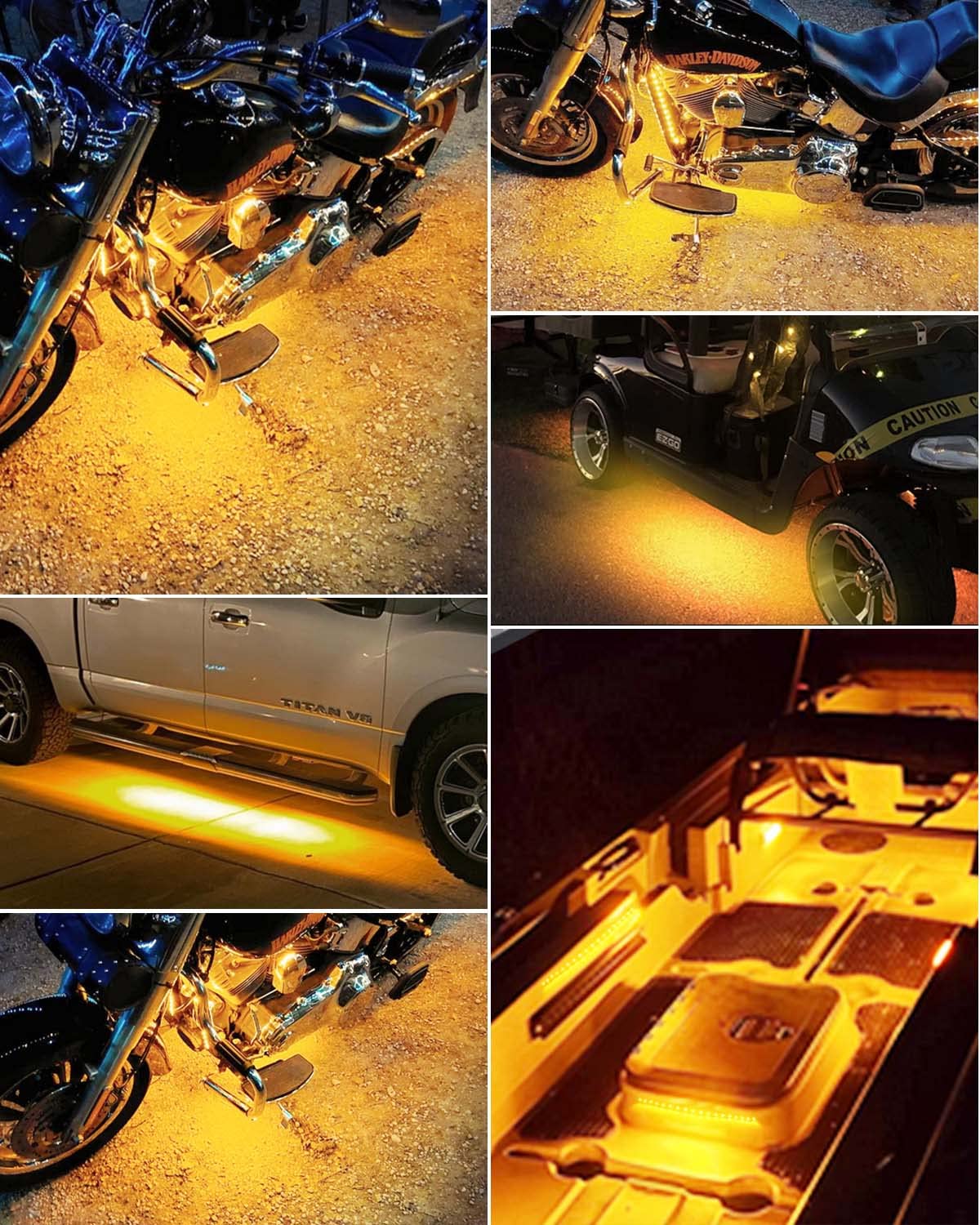 Keiurot amber LED strip marine bow light improves navigation and night visibility.