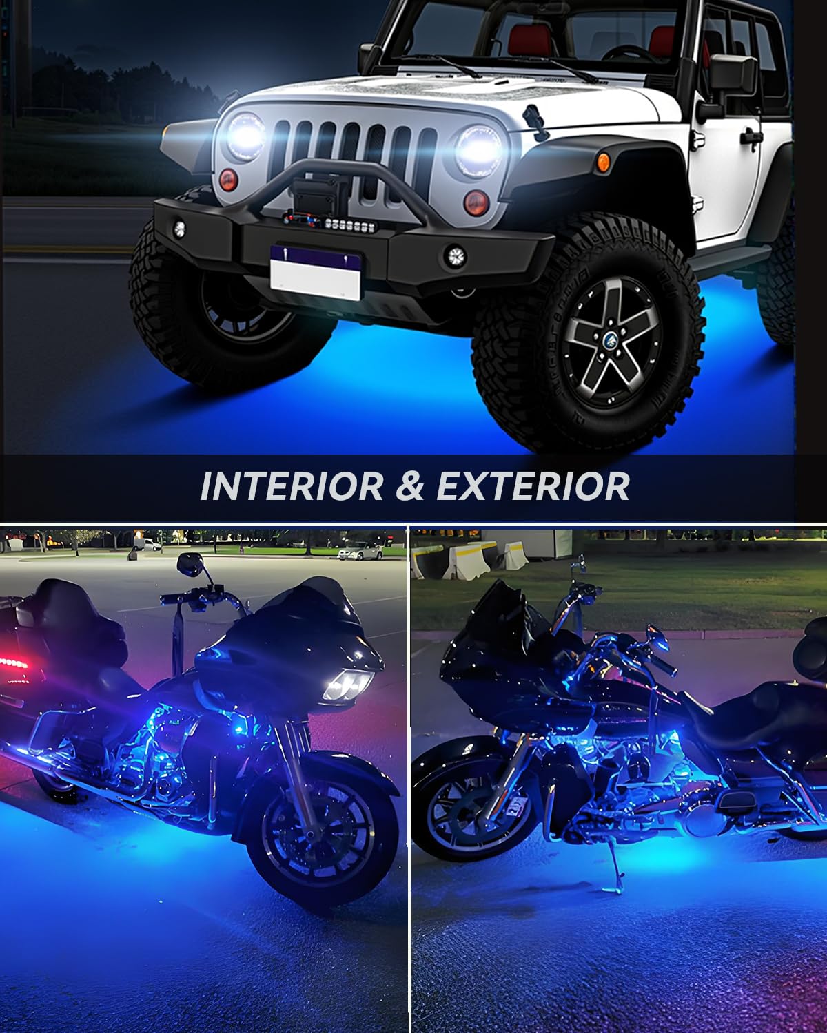 Keiurot IP67 waterproof blue LED strip for marine use