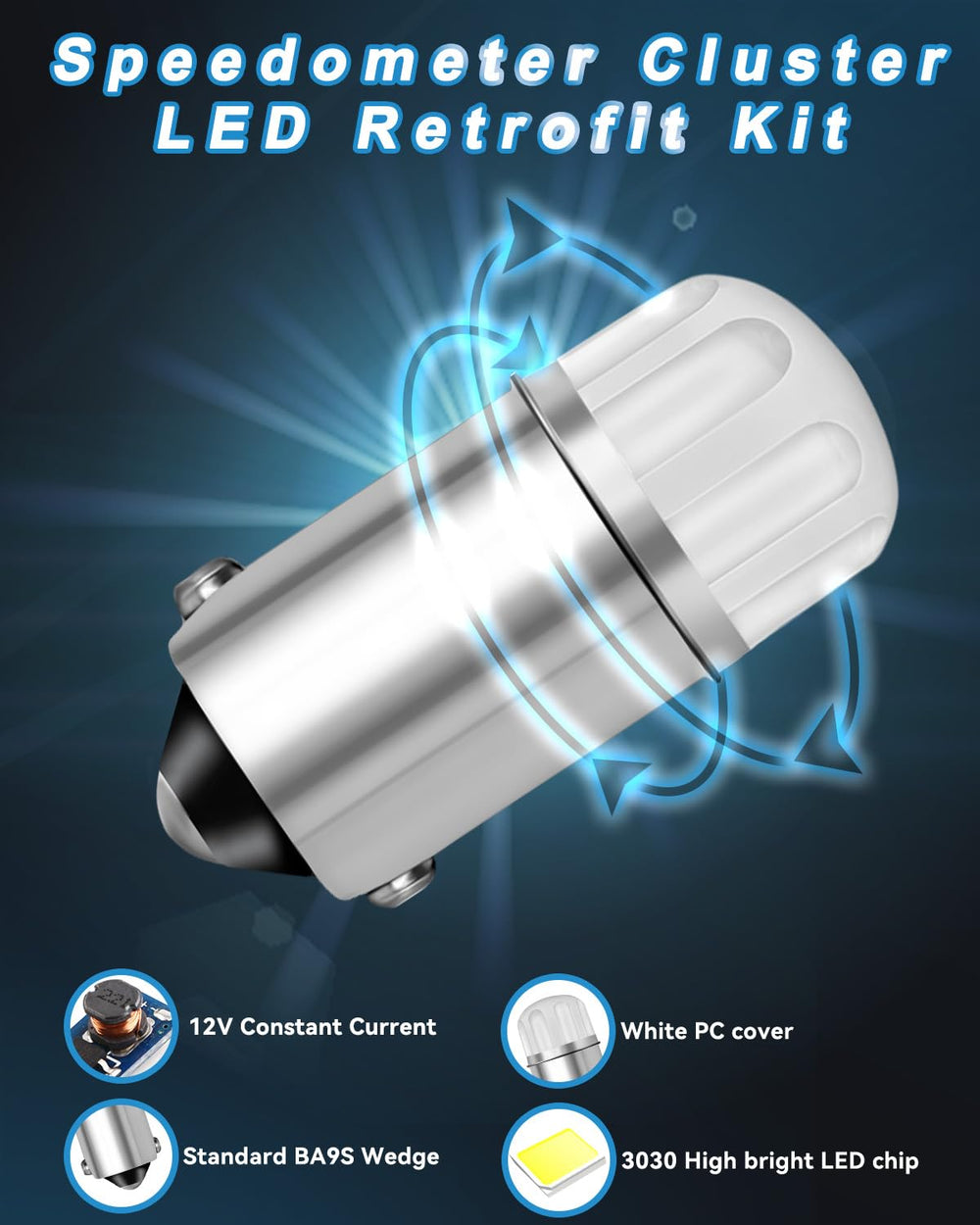 Keiurot white dash bulbs improve CJ7 dash visibility with clean backlighting.
