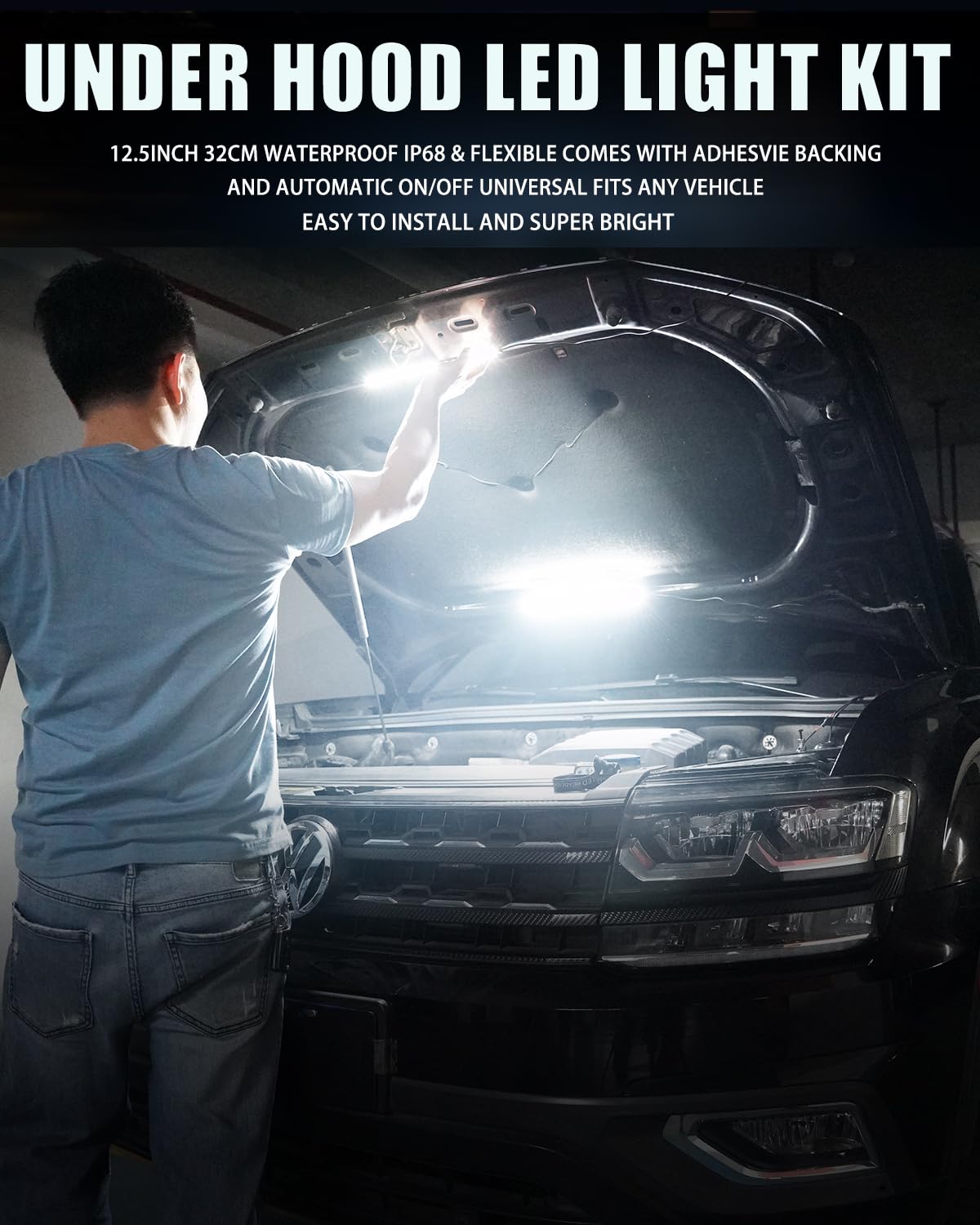 Keiurot engine bay LED illumination enables easy maintenance after dark.