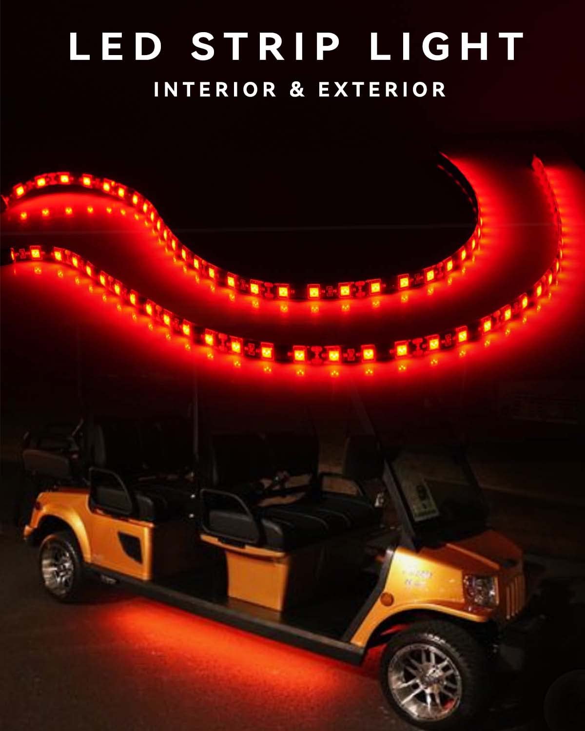 Keiurot IP68 waterproof red LED strip withstands splashes for marine use