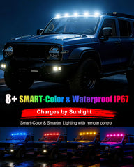 Keiurot wireless cab lights installed without drilling on a vehicle