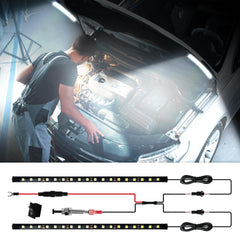 Keiurot under hood light strip front view brightens the engine bay for quick checks.