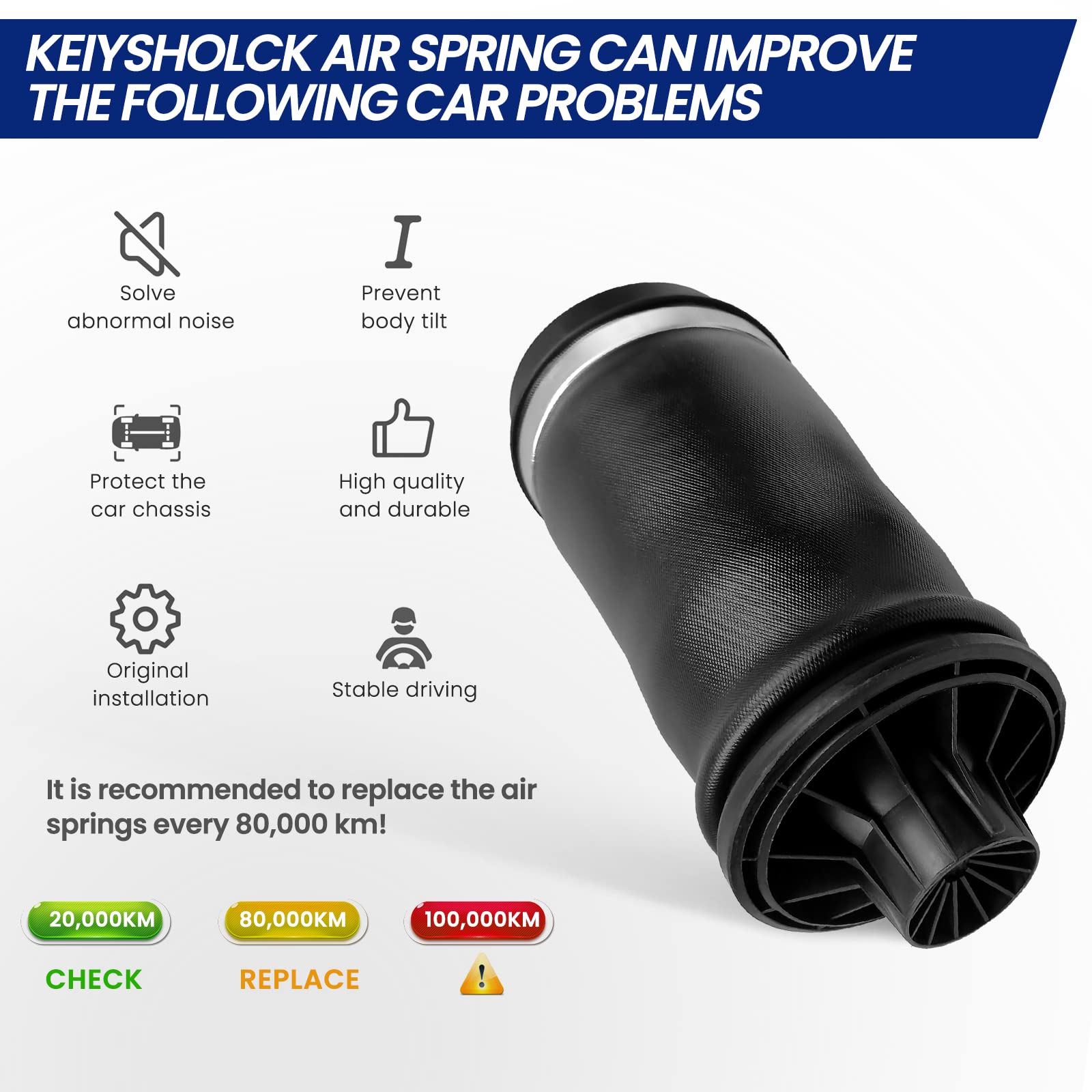 KEIYSHOLCK rear air spring for GLE350 delivers steady support and comfort