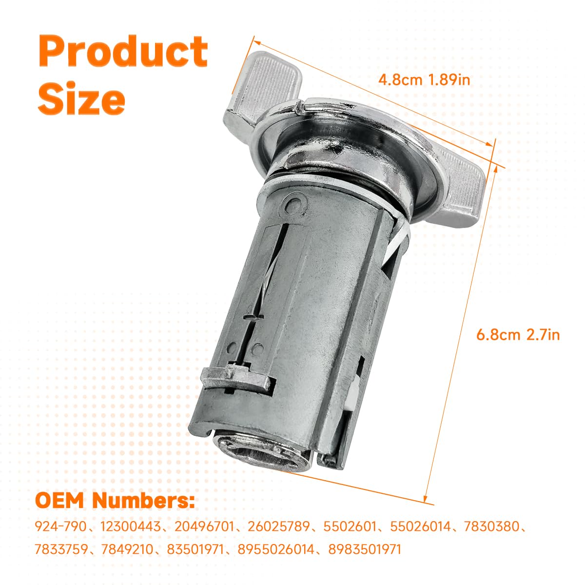 Kekadmai ignition lock cylinder keys included for immediate use.