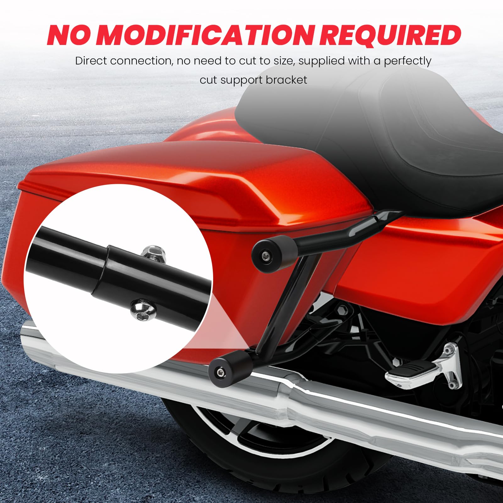 Kekykm cushions provide stable support between bags and guard.