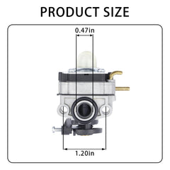 KELKONG carburetor kit contents shown with gasket and fuel lines ready.