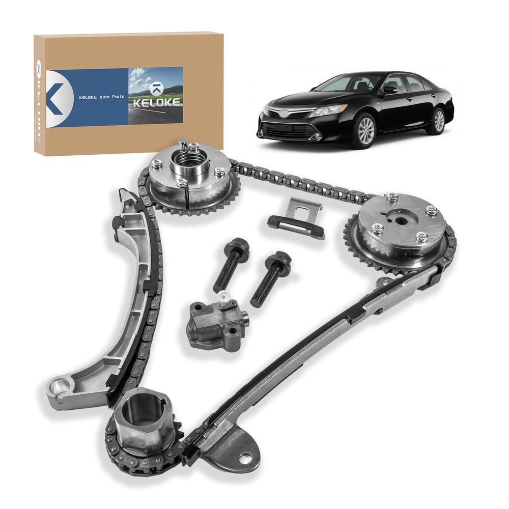KELOKE timing chain kit packaging shows complete components for Toyota models.