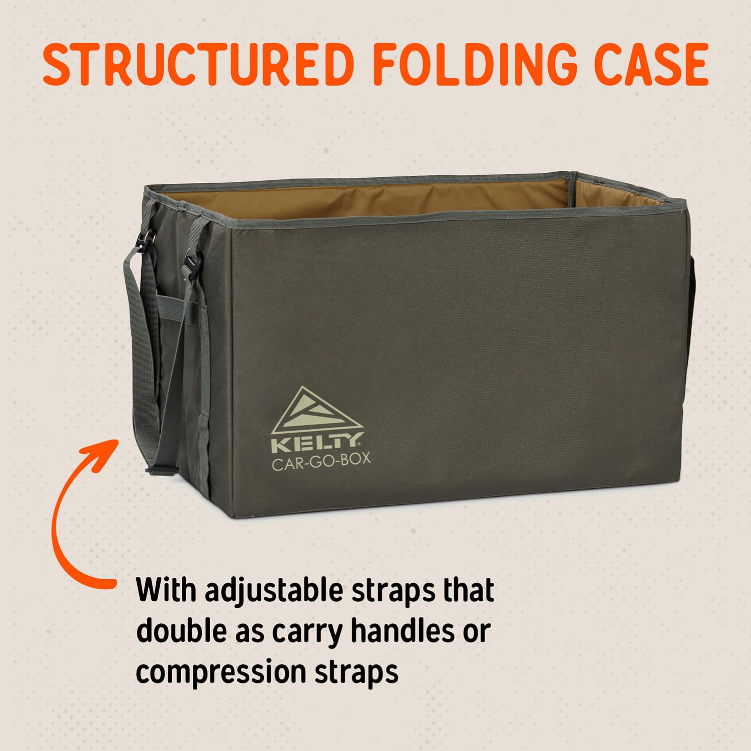 Kelty Car-Go-Box folding case design simplifies storage when not in use.