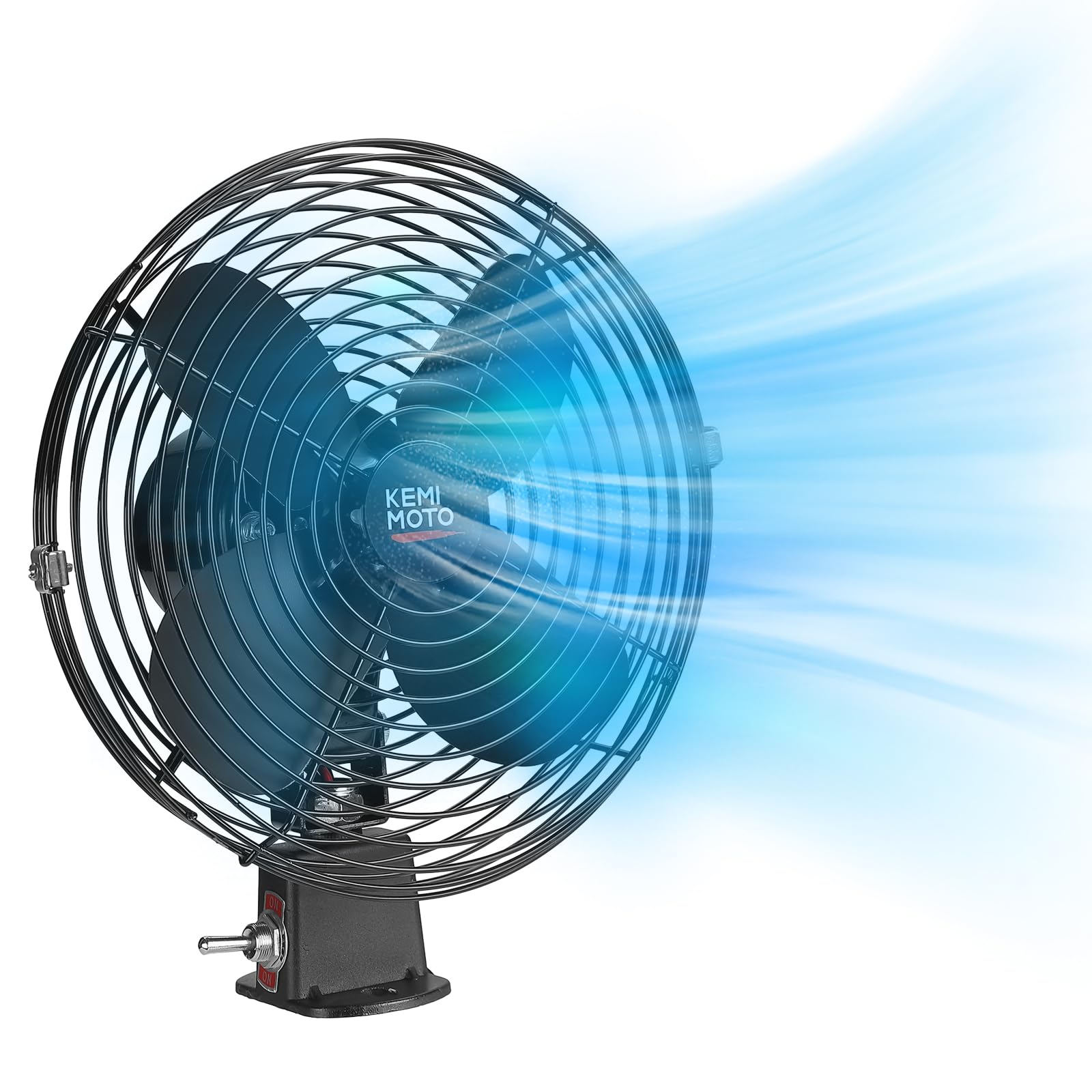 KEMIMOTO 12V cooling fan with 8in blade for reliable engine cooling and airflow