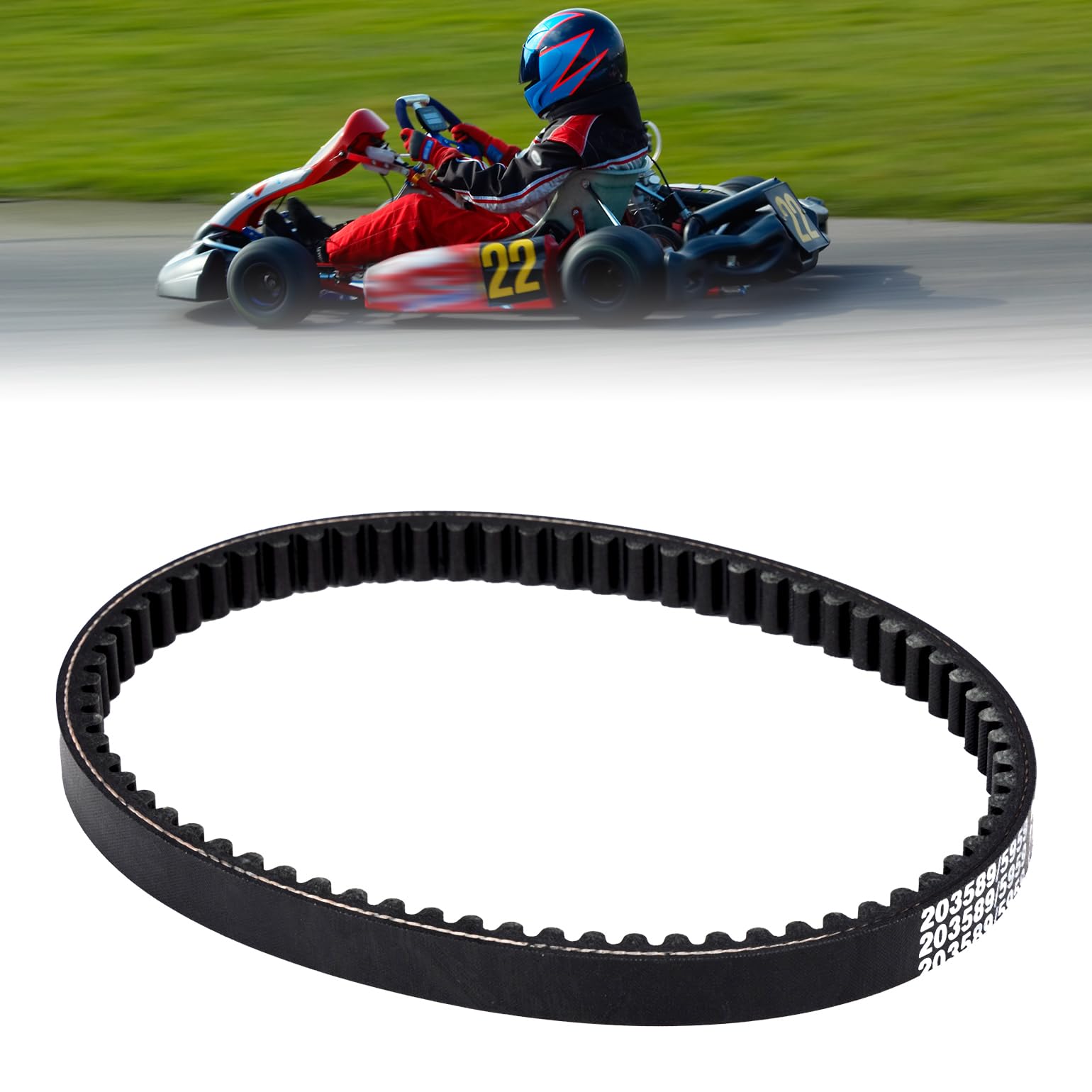 Kemimoto 30 Series drive belt showing five-layer structure for durability