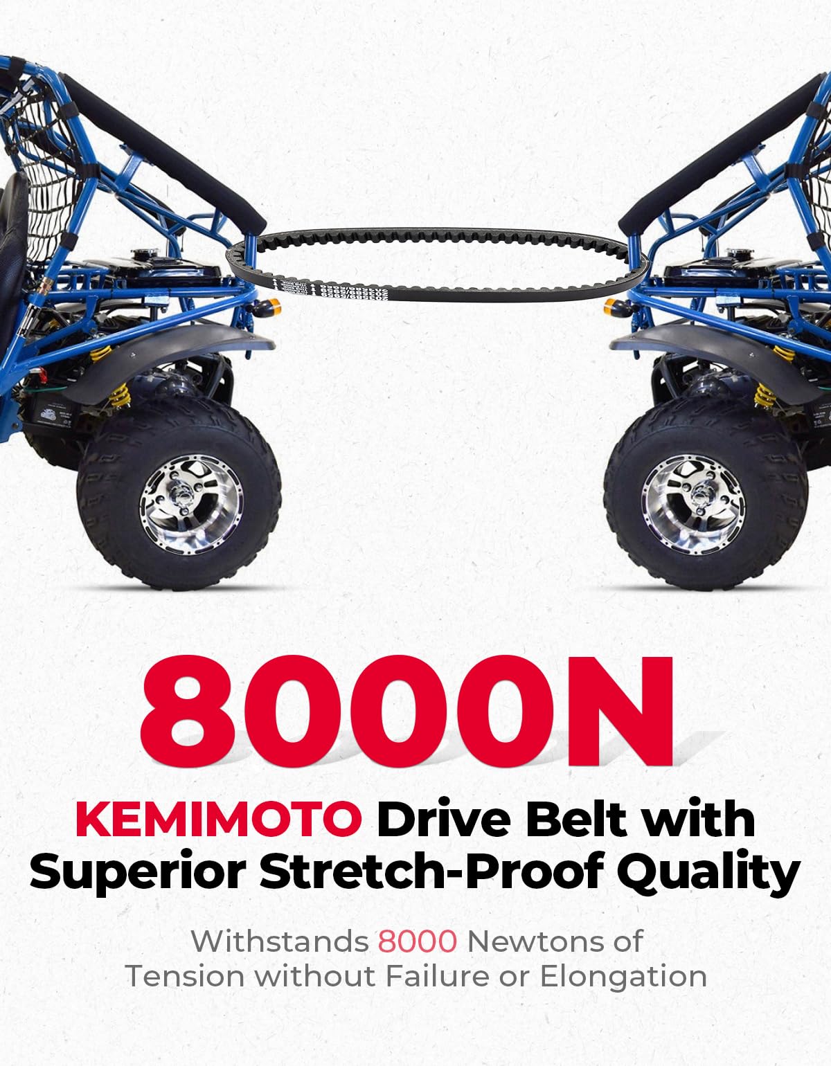 Kemimoto belt tooth profile designed for even power transfer