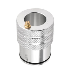 Kemimoto 44mm wheel bearing greaser front view showing compact aluminum tool for precise grease delivery