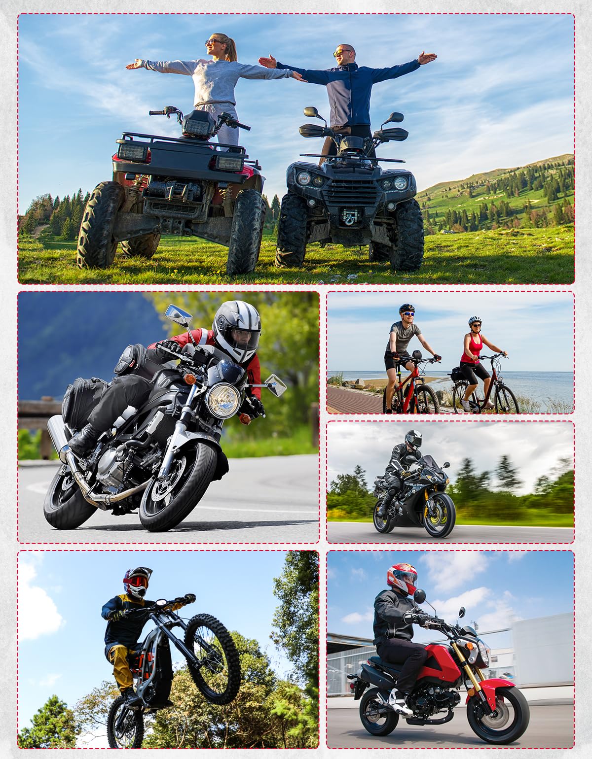 KEMIMOTO universal fit covers motorcycles, ATVs, scooters, and dirt bikes