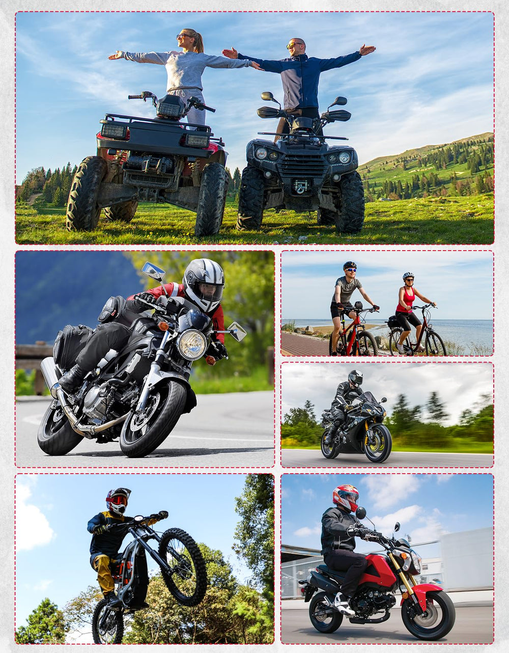KEMIMOTO universal fit covers motorcycles, ATVs, scooters, and dirt bikes