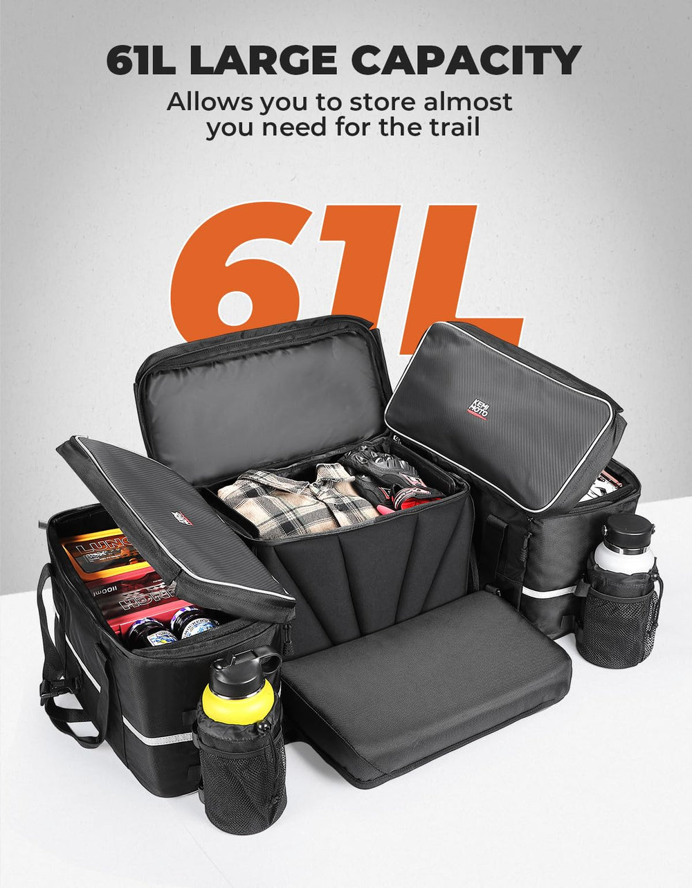 KEMIMOTO ATV bag cooler compartment keeps drinks cold on rides