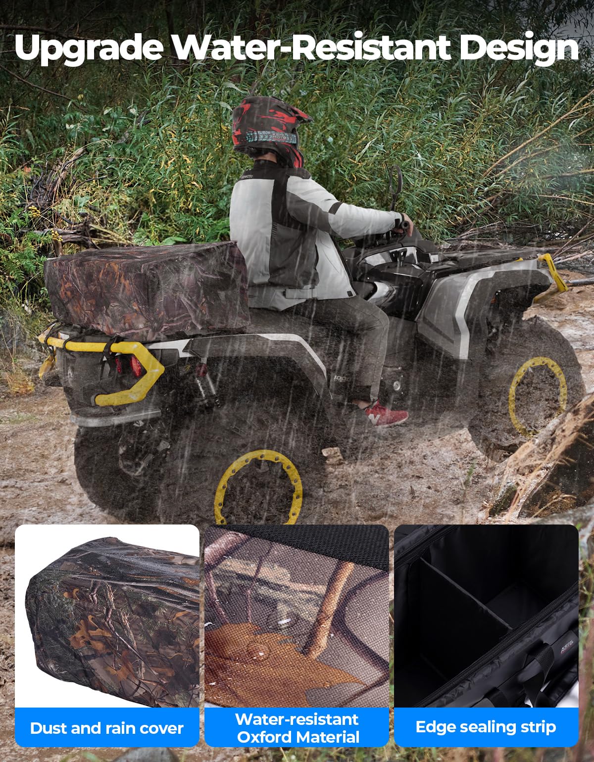 KEMIMOTO rain cover shields contents from dust and rain