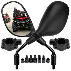 KEMIMOTO ATV mirrors 8mm-10mm mounts offer versatile compatibility for different handlebars.