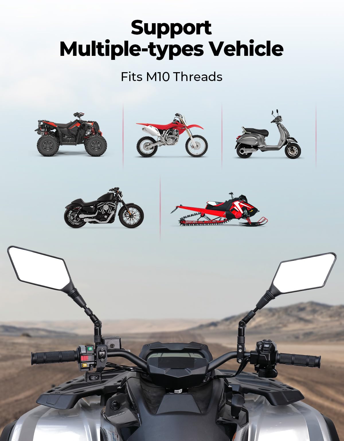 Fits Polaris Sportsman, Can-Am Outlander, and Raptor models among others.