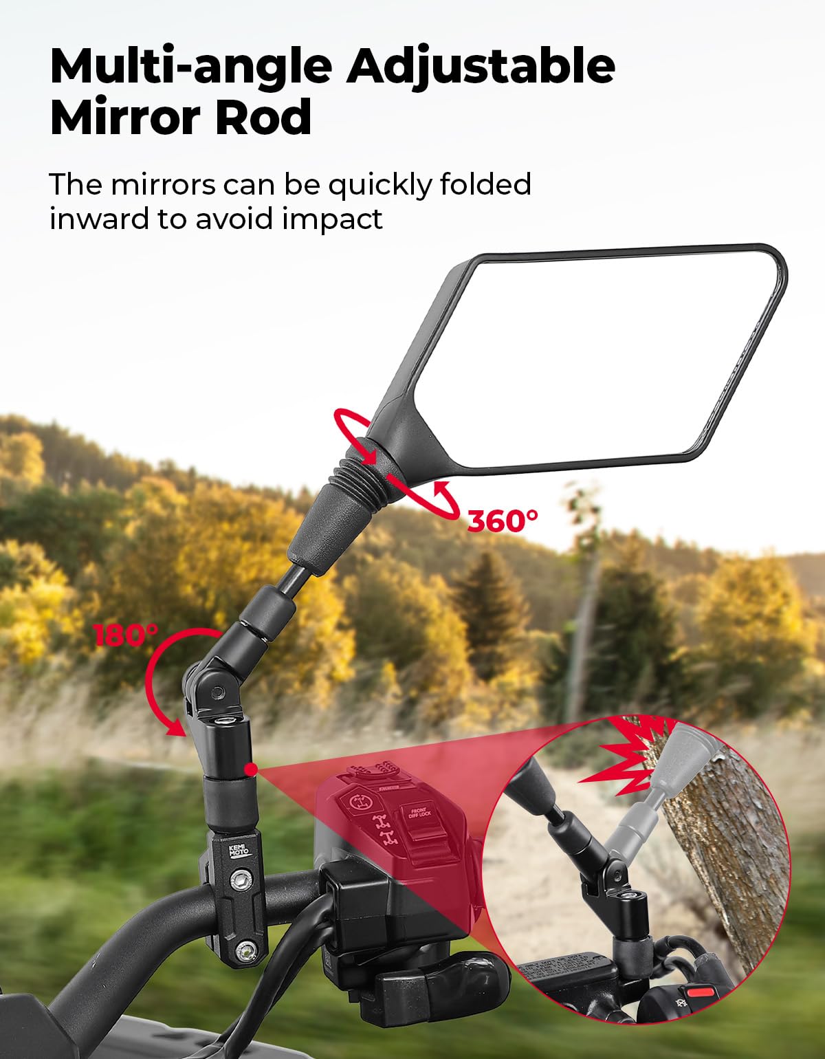 Crystal-clear glass provides stable vision for confident reversing and maneuvers.