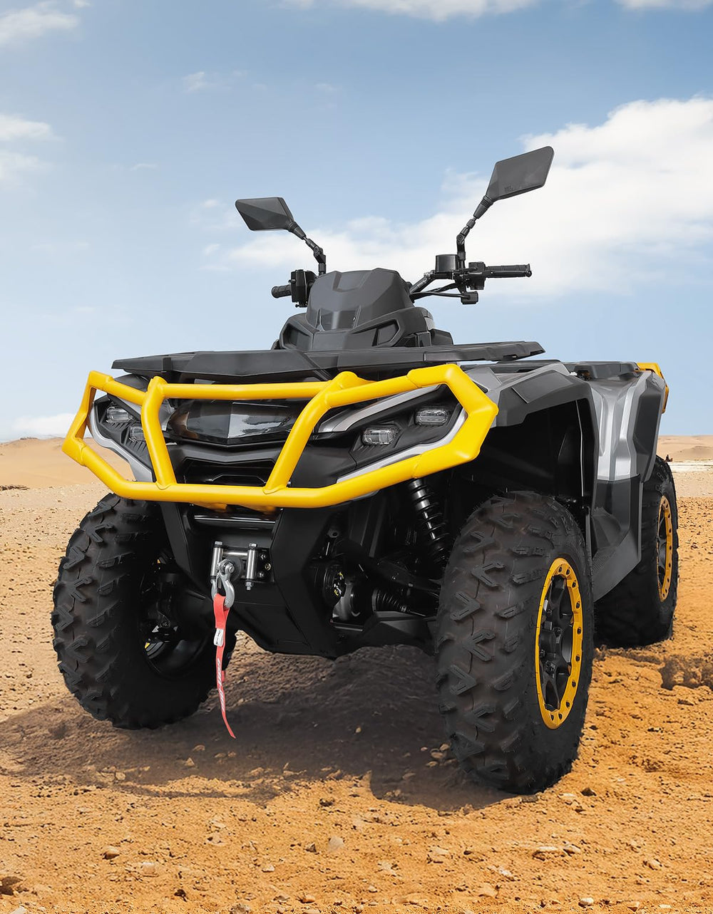 Large mirror surface expands the field of view for safer riding.