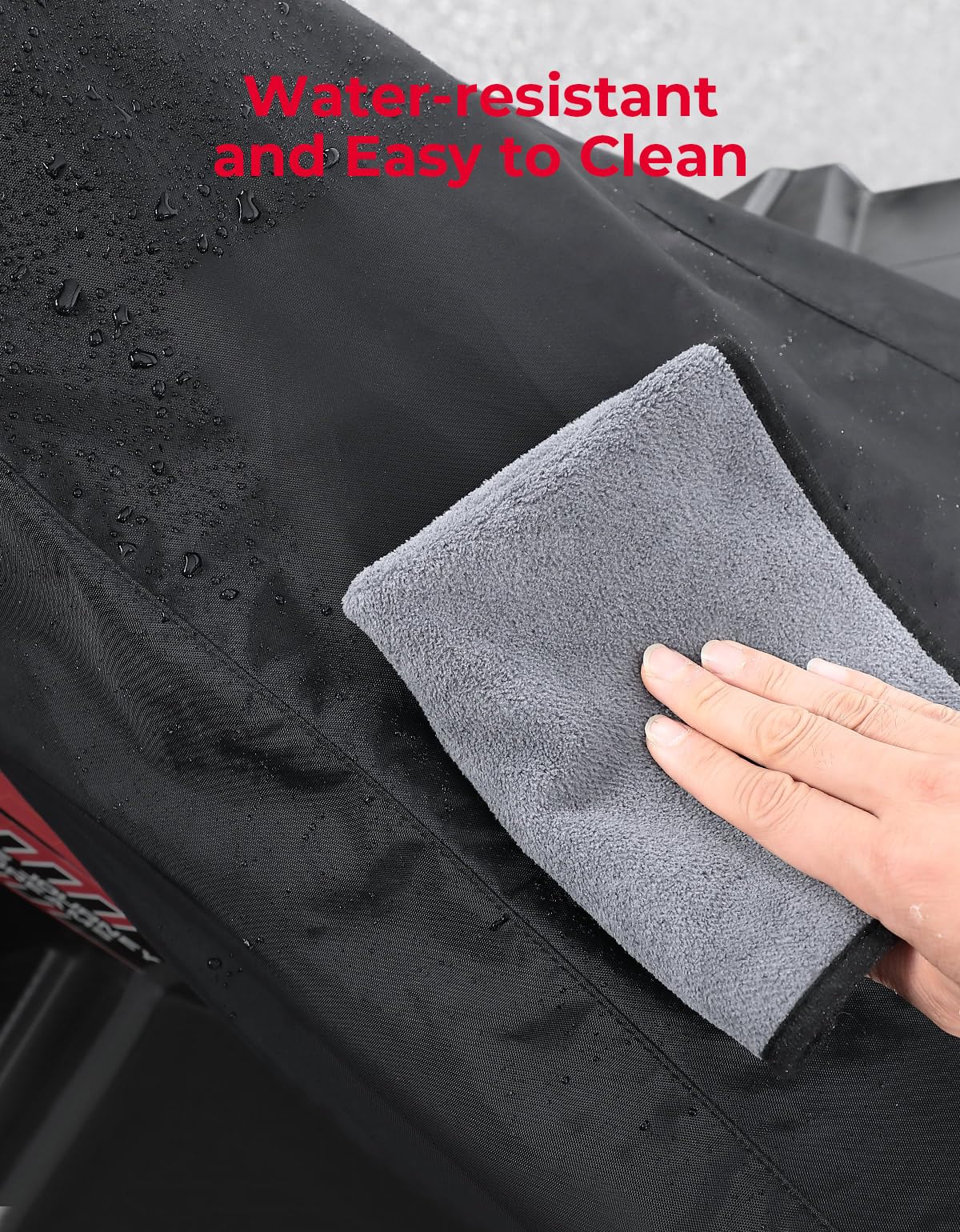 KEMIMOTO ATV seat cover scratch-resistant surface protects against wear from gear and branches.
