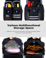 KEMIMOTO bag offers multiple pockets for tools, keys, and water bottles.