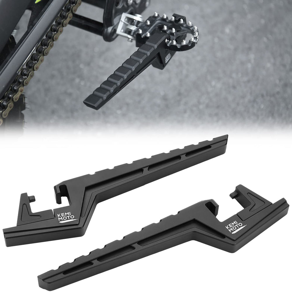 KEMIMOTO black footpegs withstand rugged off-road use for years.
