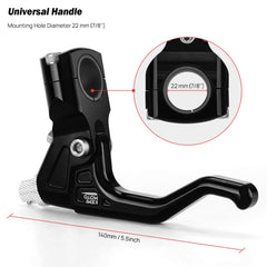 KEMIMOTO packaged 22mm clutch lever highlights durable aluminum construction
