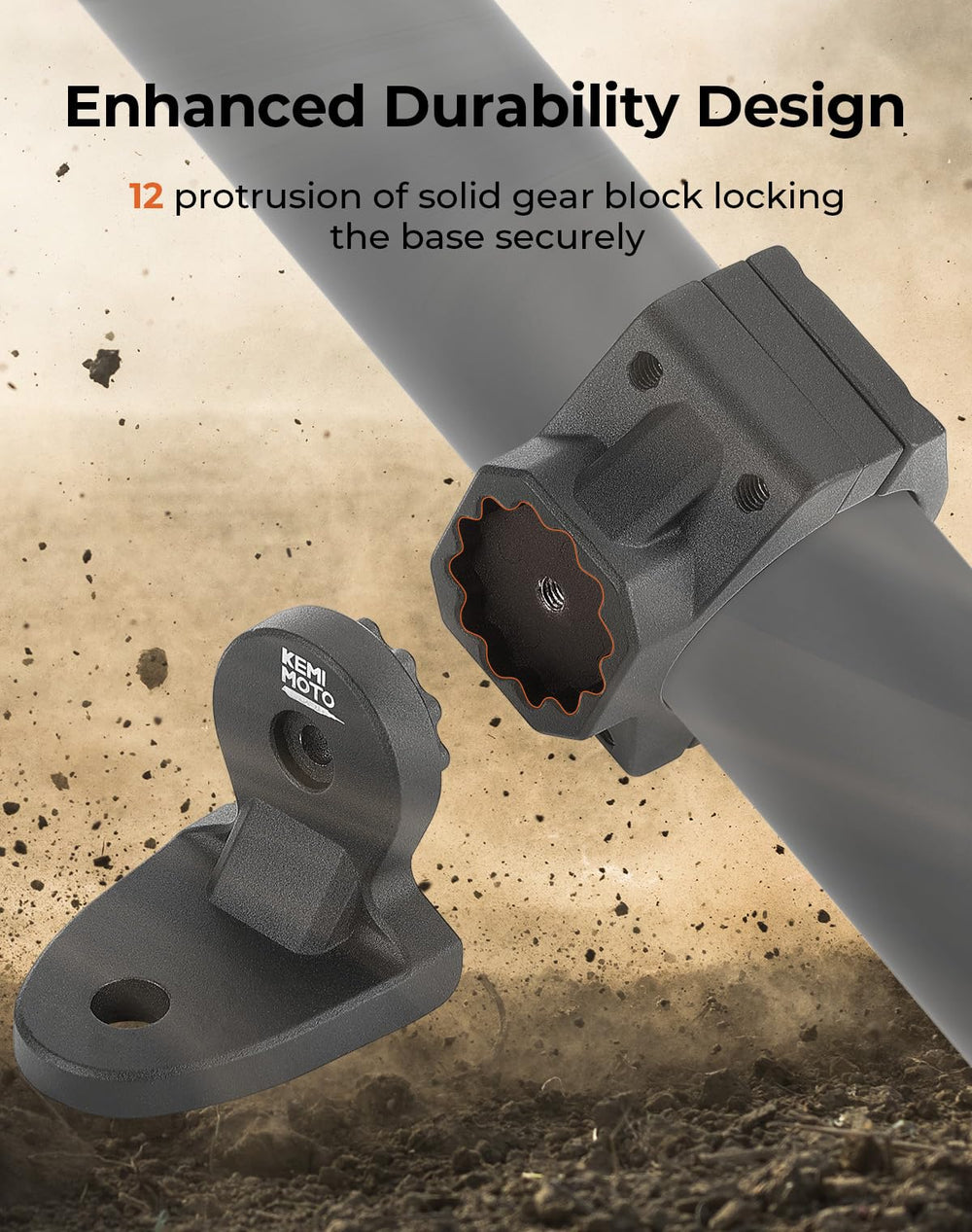 KEMIMOTO bolt-on installation showing no drilling required