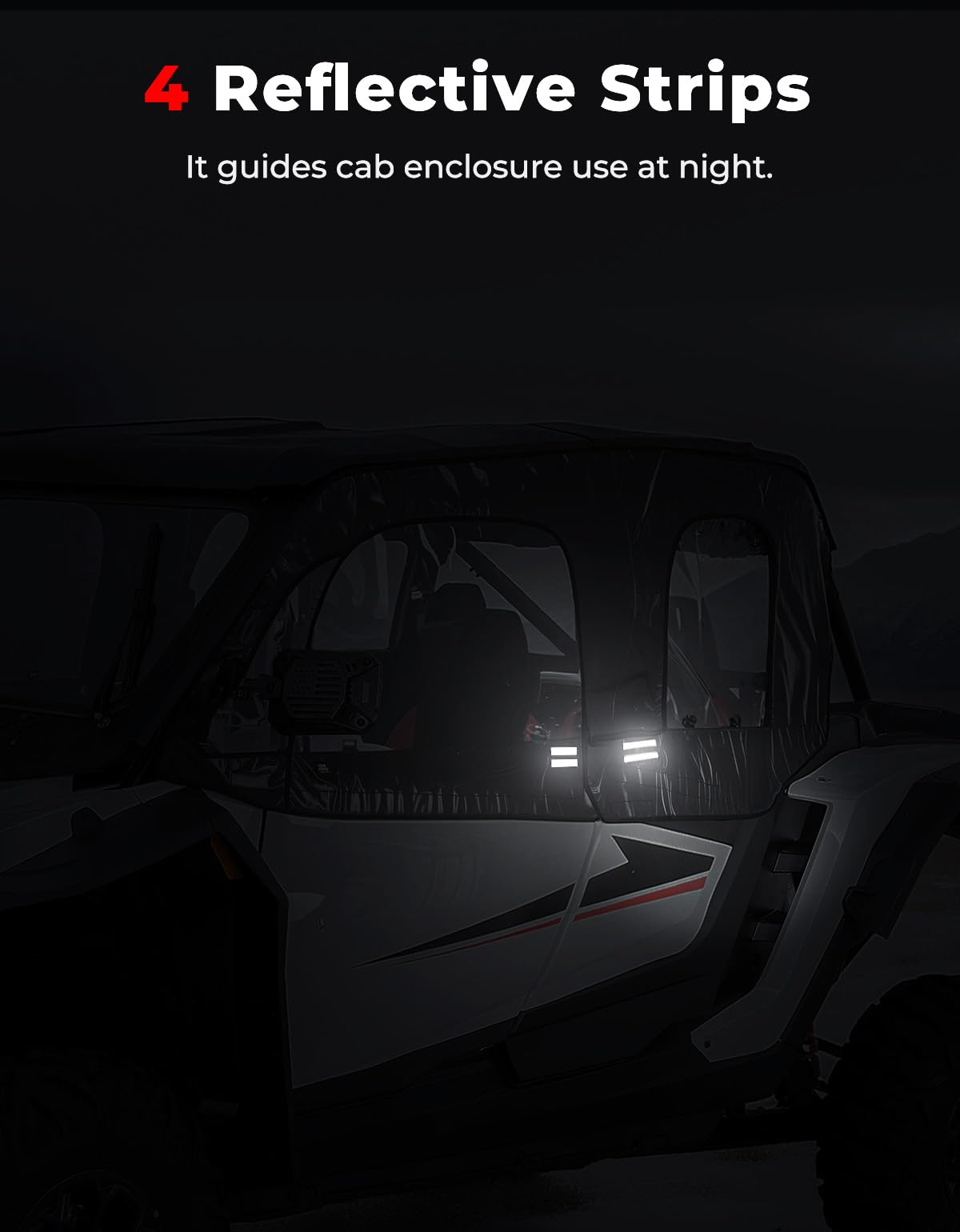 Kemimoto reflective strip helps locate zippers at night.