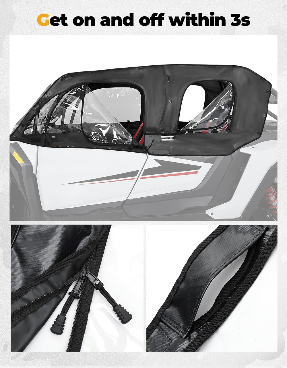 Kemimoto 2026 YKK zipper ensures durable, weatherproof operation.