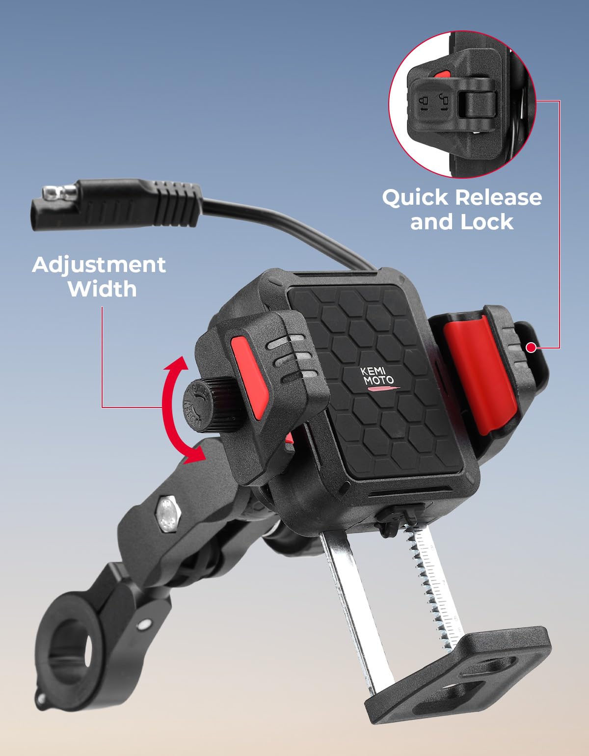 KEMIMOTO design allows direct action camera attachment without extra parts.