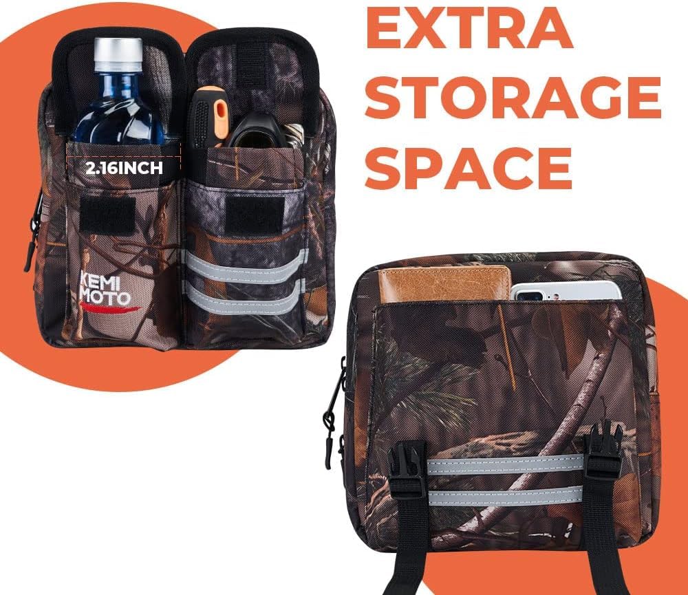 KEMIMOTO camouflage design blends with gear for rugged adventures.