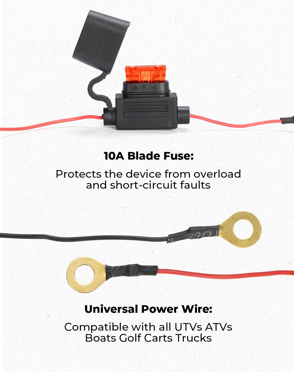 KEMIMOTO broad compatibility with 12V systems across UTVs ATVs trucks.