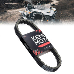 KEMIMOTO 5-layer CVT belt tooth surface close-up showing precise engagement for rugged trails