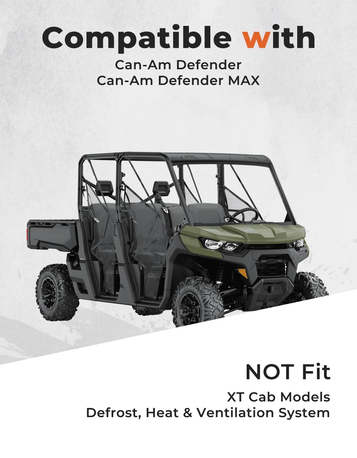 KEMIMOTO easy-install clips, slim profile fits Defender dash without trimming.