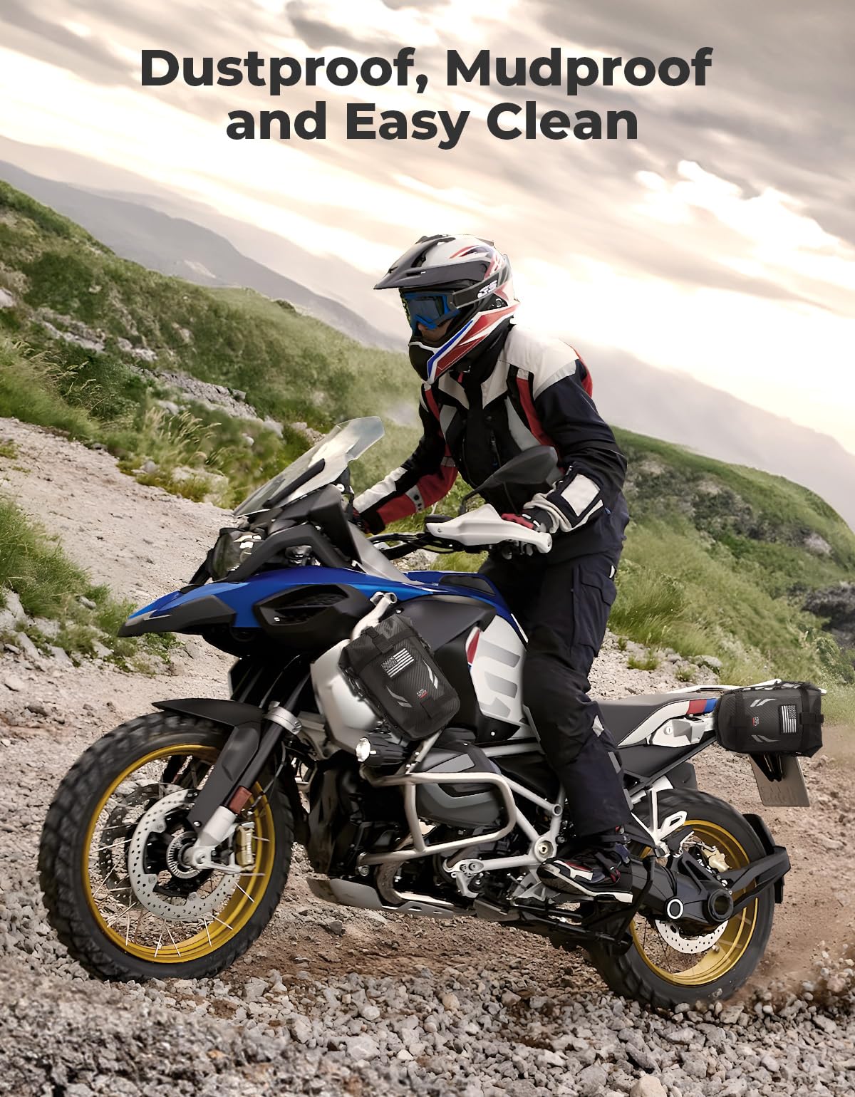 KEMIMOTO bag mounts on tail frame, crossbeam or side frame.