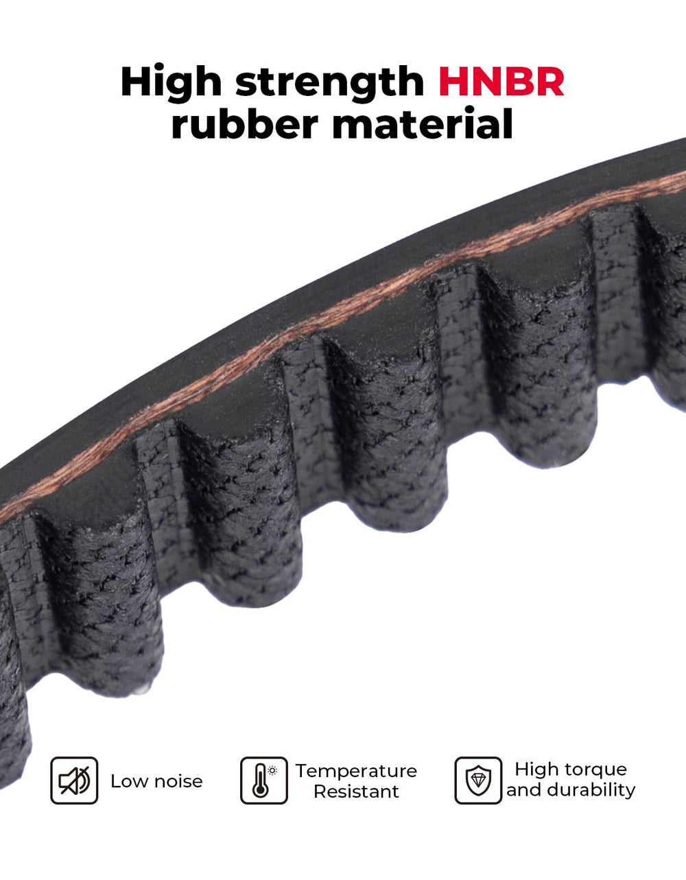 KEMIMOTO Surron belt provides a smooth, quiet ride thanks to precision-cut teeth.