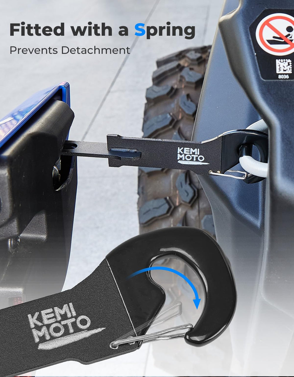 KEMIMOTO easy installation image highlights tool-free setup.