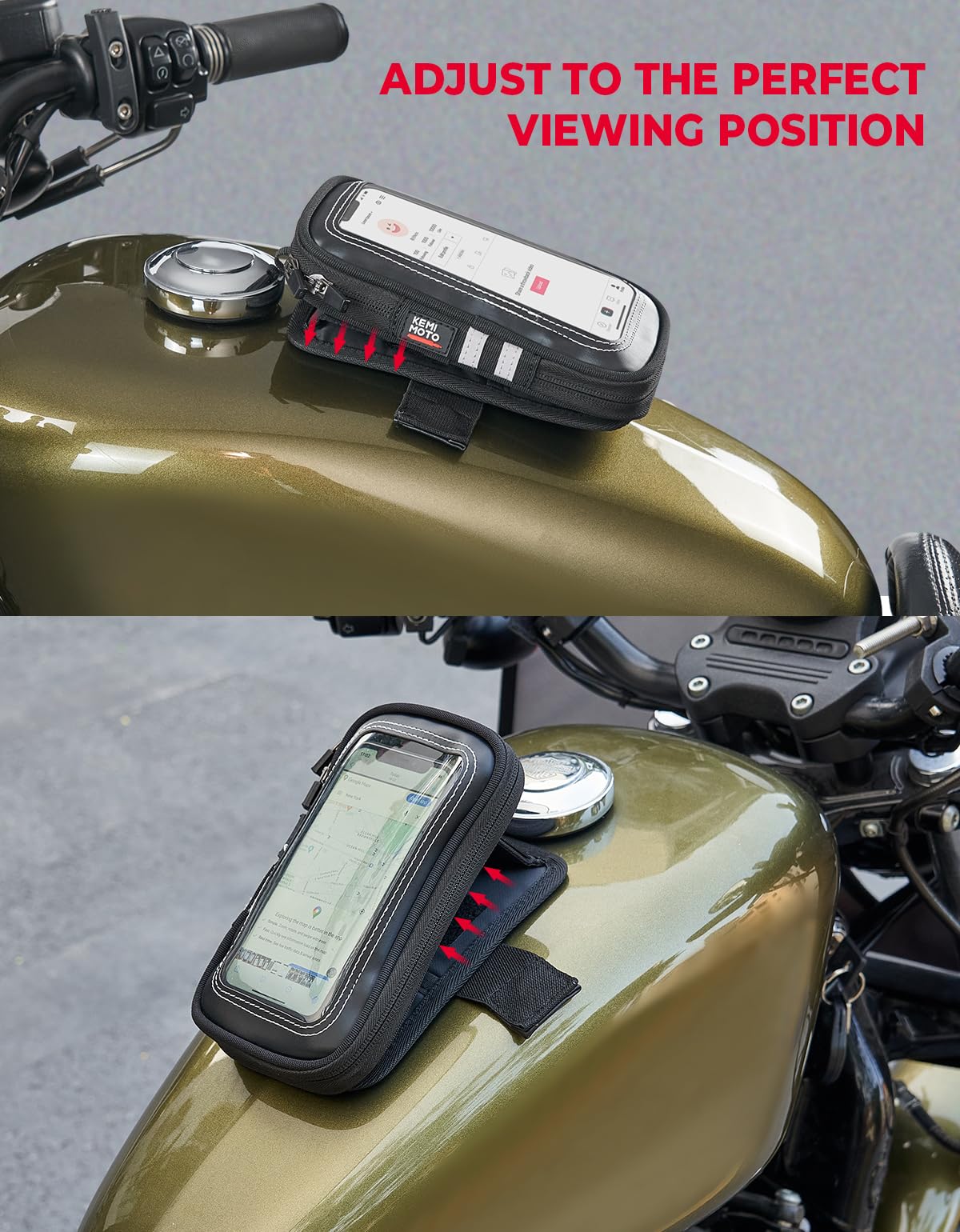 KEMIMOTO eight-magnet system provides strong hold on metal tanks.