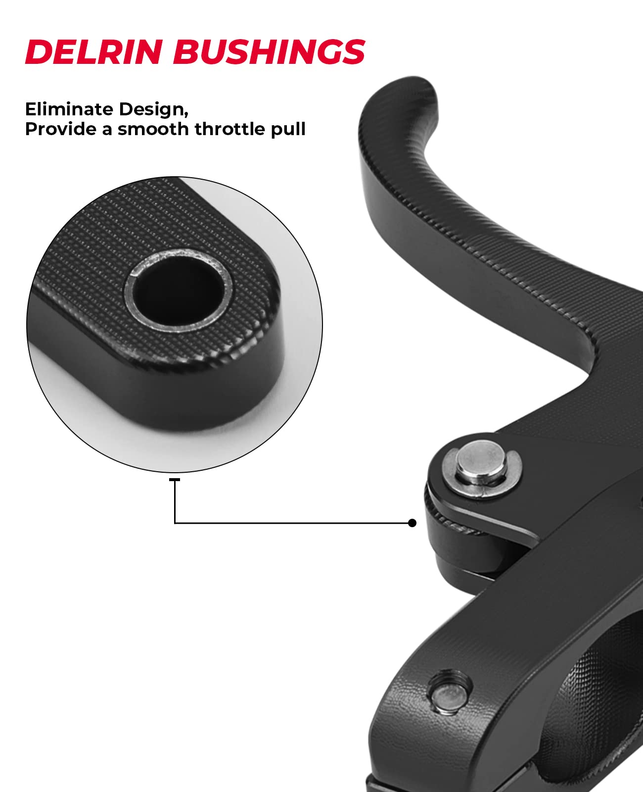 KEMIMOTO ergonomic finger throttle design highlights comfortable, finger-friendly control