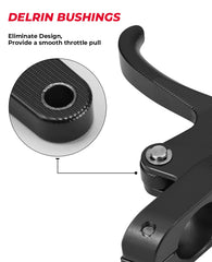 KEMIMOTO ergonomic finger throttle design highlights comfortable, finger-friendly control